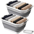 2 Pack Collapsible Laundry Baskets, 11 Gallon 42L Collapsible Laundry Clothes by Unknown