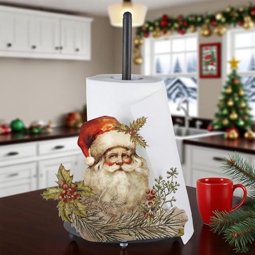 MorningRo Christmas Paper Towel Holder Retro Santa Countertop Kitchen Decor and - Image 4