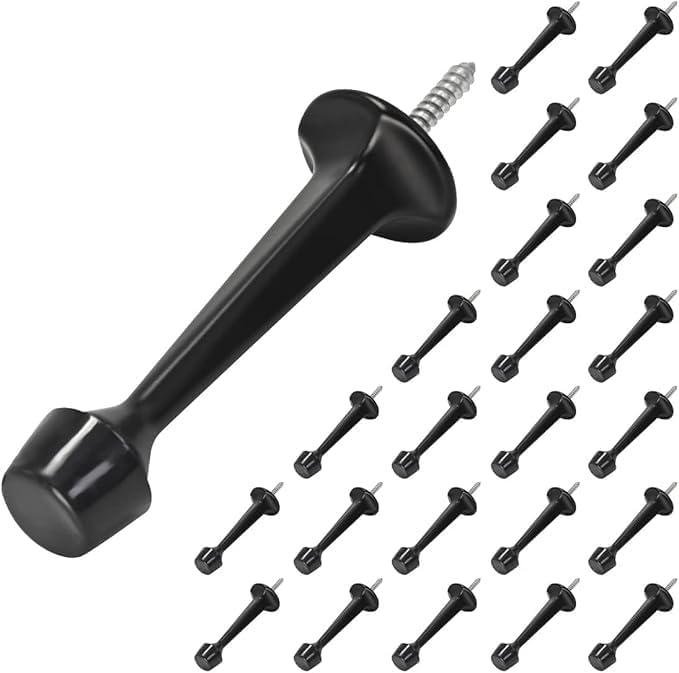HOMOTEK 24Pack Heavy Duty Solid Rigid Door Stop by HOMOTEK