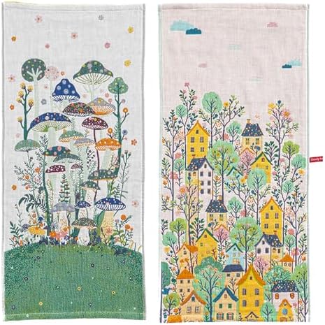 Cotton Mushroom Boho Floral Flour Sack Towels by STASOPTK