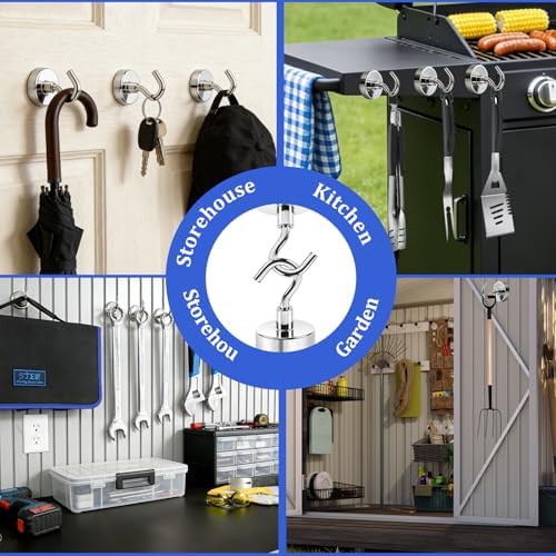 30Pack Magnetic Hooks Heavy Duty, 0.8" Strong Magnet Holder - Image 7