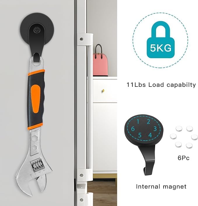 Magnetic Wreath Hanger, Heavy Duty Magnet Hook Holds up to 11lbs - Image 4