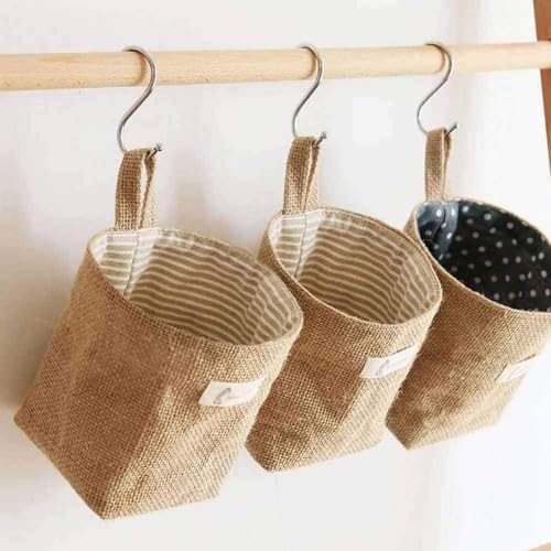 Hanging Basket, 6 Pack Hanging Wall Baskets, Storage Bag - Image 2