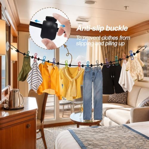 Magnetic Clothes Line for Cruise Ship Retractable Portable Clothesline for - Image 5