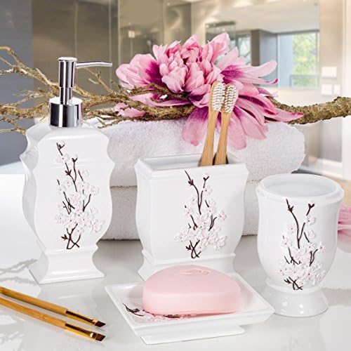 Creative Scents Vanda White Soap Dispenser Bathroom Countertop Lotion Pump - Image 2