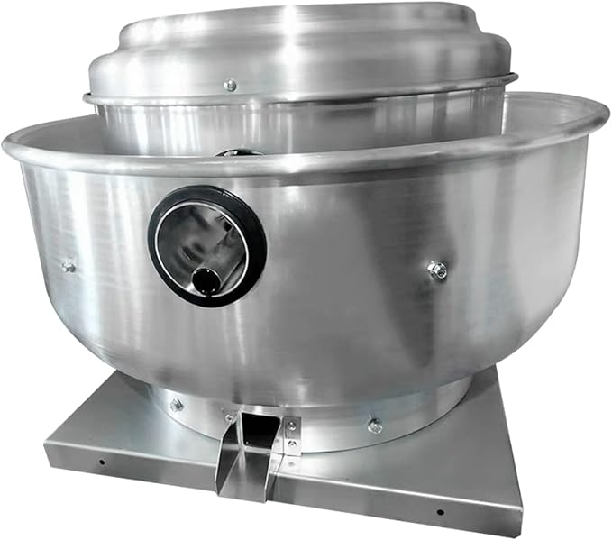 Restaurant Hood Grease Rated Exhaust Fan- Food Truck High Speed Direct Drive Centrifugal Upblast Exhaust Fan 0.25HP 110 Volt Single Phase Motor 1500-1700 CFM