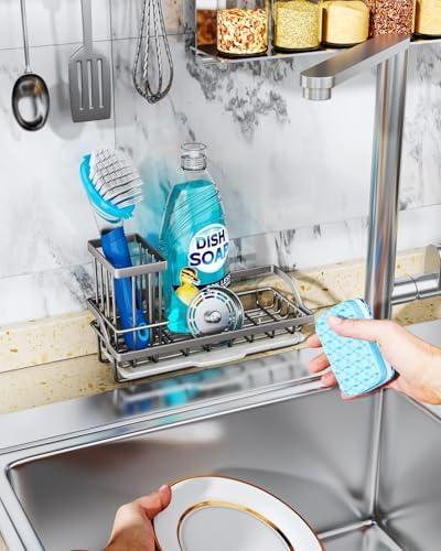 Consumest Sponge Holder for Kitchen Sink, Sink Caddy Organizer - Image 6