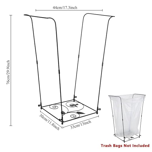 Stargarden 2Pack Trash Bag Holder, Garbage Bag Holder | Metal Leaf Bag Holder - Image 3