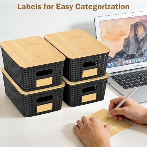 Stackable Storage Baskets: 8 Pack Plastic Baskets Bins - Image 4