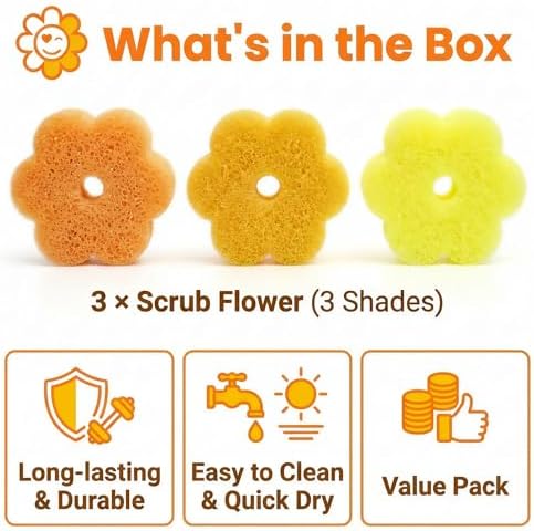 Scrub Flower Temperature Sensitive Sponges - Image 2