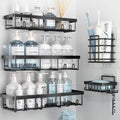 Liuoud Shower Caddy 5 Pack XL-Size Adhesive Stainless Steel Organizer by Liuoud
