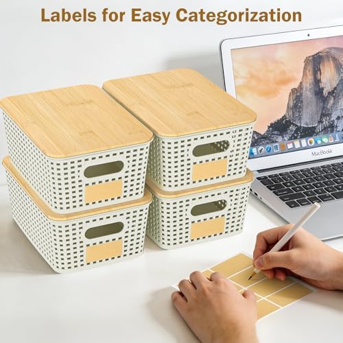 Stackable Storage Baskets: 8 Pack Plastic Baskets Bins - Image 4