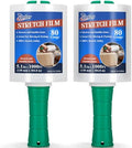 Mini Clear Stretch Wrap Film 5.1" x 1000ft 2 Pack 80 Gauge Heavy Duty by Unknown
