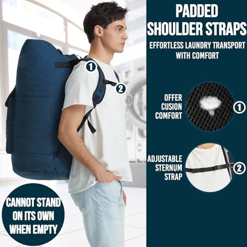Laundry Backpack Heavy Duty, 115L Extra Large Laundry Bag - Image 3