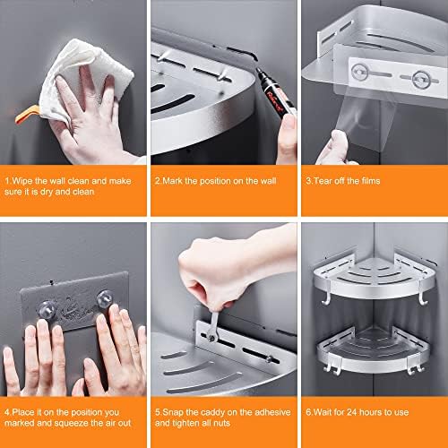 DUFU Adhesive Corner Shower Caddy - Image 6