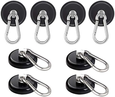 Ant Mag Magnetic Hooks Heavy Duty Neodymium, 140LBS Swiveling Carabiner by AntMag