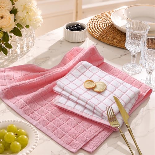 Kitinjoy Premium Kitchen Towels, Large 100% Cotton Terry 390 GSM Kitchen Hand - Image 4
