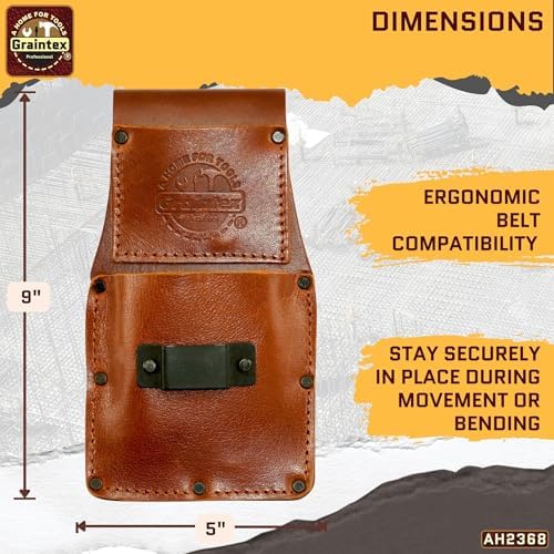 Graintex Ambassador Series Measuring Tape Holder Top Grain Leather, Measuring - Image 6