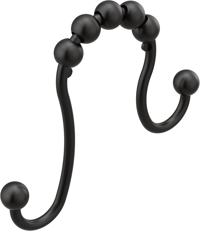 Moen Matte Black Shower Curtain Rings by Moen