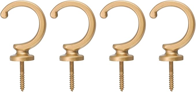 uxcell 4Pcs Curtain Holdback, Aluminum Alloy Wall Mounted Curtain Holders by uxcell