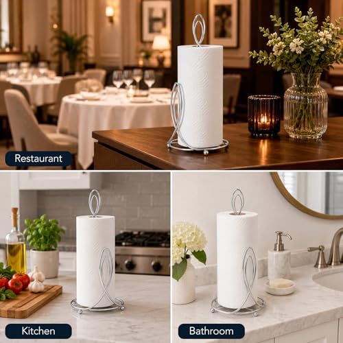 Candle Shaped Paper Towel Holder, Countertop-Decorative Farmhouse Tissue Paper - Image 6