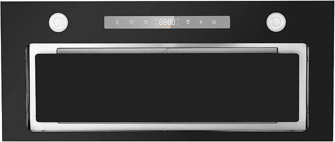 VEVOR Range Hood Insert, 30 Inch Built-in Kitchen Vent Hood, 800CFM Stainless Steel Stove Hood with Gesture & Touch Control, LED Light, Baffle Filters, 4-Speed Exhaust Fan, Ducted/Ductless Convertible