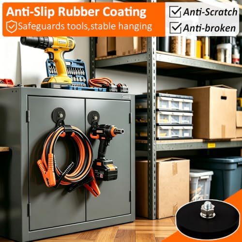 MUTUACTOR Upgraded Strong Magnetic Hooks, Φ2.59” 2PCS Utility Magnetic Hooks - Image 3
