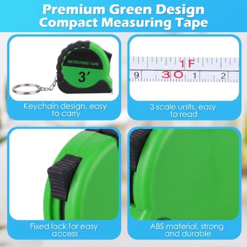 Kanayu Mini Tape Measure Keychains 3 ft Small Retractable Measuring Tape Bulk - Image 3
