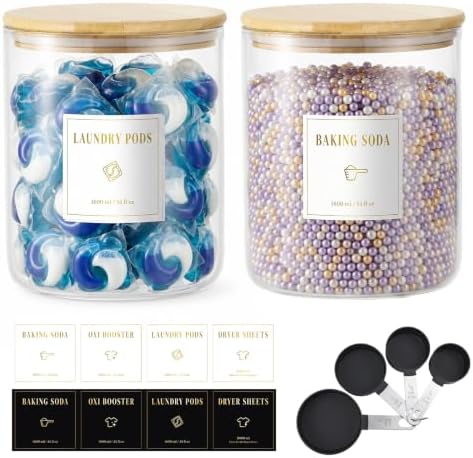 Luxspire Laundry Pods & Powder Container, Laundry Room Organization, 2 Pack by Luxspire