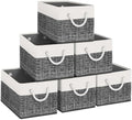 Fab totes Storage Bins 6-Pack, Foldable Storage Baskets by Fabtotes