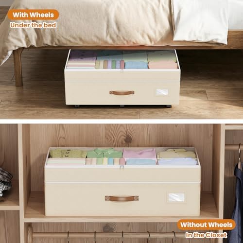 Budding Joy 80L 2 Pack Adjustable Under Bed Storage - Image 5