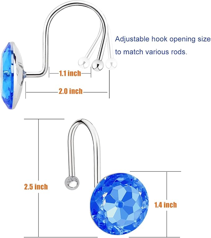 12PCS Shower Curtain Hooks Rings - Image 2