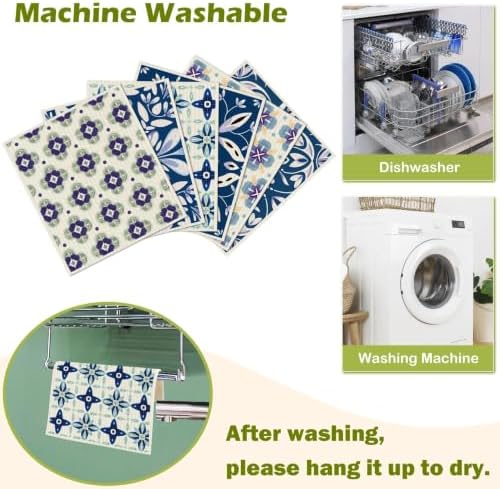 6 Pcs Swedish Paper Cloths for Kitchen, Reusable Paper Towels Washable - Image 5