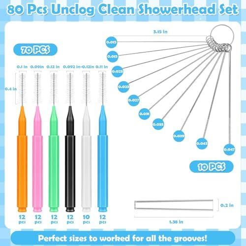 80 Pcs Multisize Shower Head Cleaner Tool - Image 3