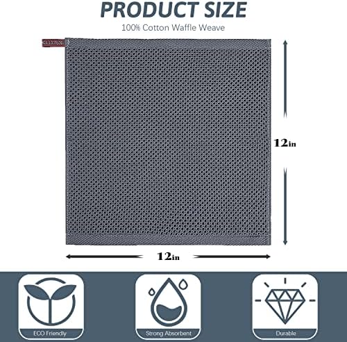 Nialnant 12 Pack Dish Cloths, 100% Cotton Dish Towels - Image 2