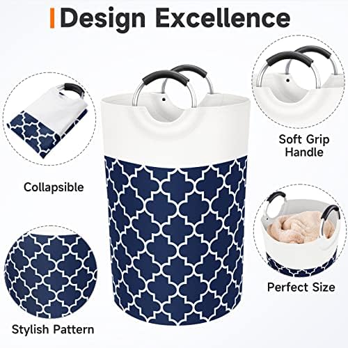 Large Laundry Basket 75L Tall Collapsible Hamper - Image 3