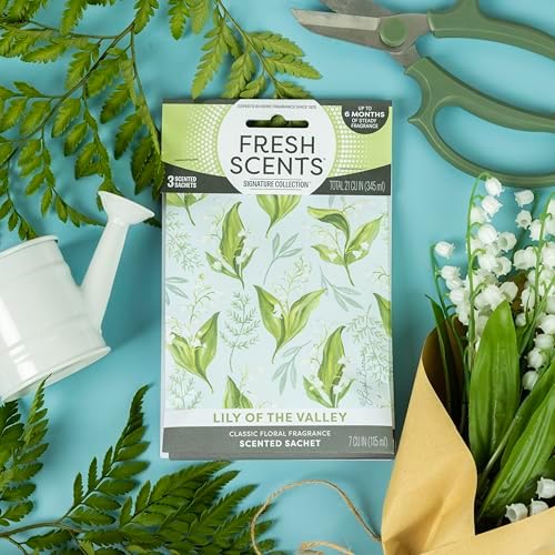 Fresh Scents Lily of the Valley Scented Sachets 6 Pack - Image 6