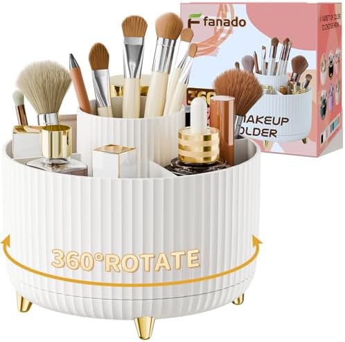 fanado 360° Rotate Makeup Brush Holder Organizer, Makeup Organizers Countertop by Unknown