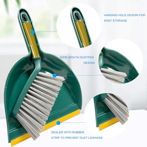 Small Broom with Dustpan Combo Set Mini Broom and Brush Set Hand Sweeper - Image 6
