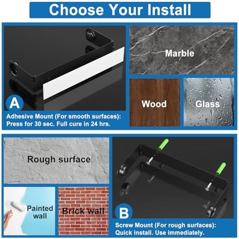 2026 Upgraded Paper Towel Holder Under Cabinet, Adhesive Wall Mount Paper Towel - Image 5