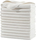 POLYTE 340 GSM Microfiber Waffle Kitchen Dish Tea Towel, 16x28 in, 12 Pack by Polyte