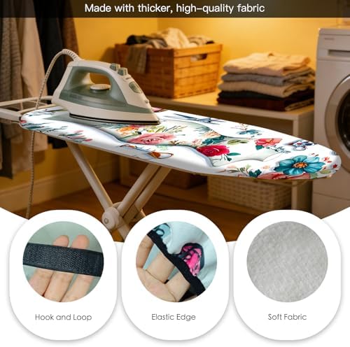 Nuxovilar Floral Dress Cotton Ironing Board Cover 15x54 Fabric - Image 5