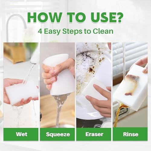 Magic Sponge Eraser 50 Pack, GRS Certified Melamine Sponge - Image 4