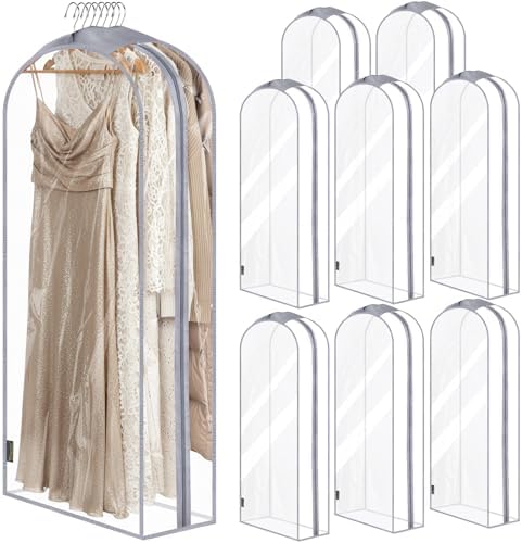 BALEINE 9PK Clear Garment Bags for Hanging Clothes by BALEINE