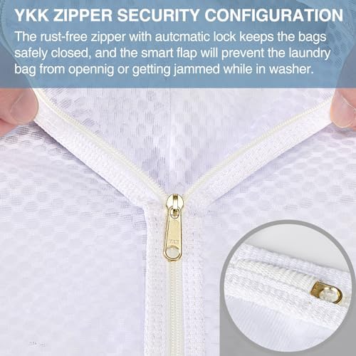 Honeycomb Mesh Laundry Bags 8 Pack, Durable Washing Bags - Image 4