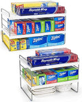 2 Pack Expandable Kitchen Wrap Organizer Rack, Height & Width Adjustable by HomeKitchen