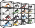 Transparent Plastic Storage Clear Shoe Display Case Box Organizer by KOKOIN
