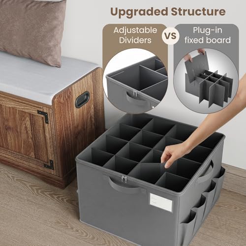 Varhomax Shoe Organizer Box for Closet, Fabric Storage Basket - Image 6