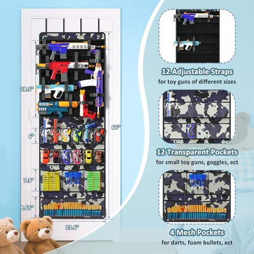 Over The Door Organizer for Toy Gun, Toy Storage Toys Organizer, Camouflage - Image 6