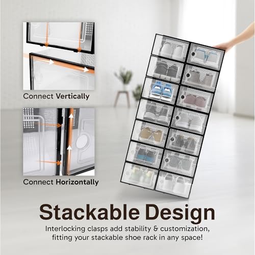 Reli. Shoe Box | Clear Storage Shoe Box Stackable & Compact - Image 6